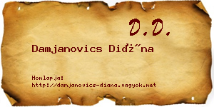 Damjanovics Diána névjegykártya